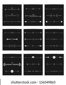 Minimalistic page dividers. Geometric elements. Infographics.