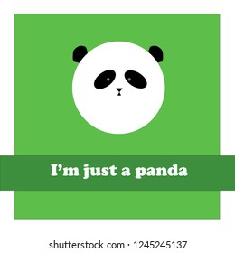 Minimalistic panda picture