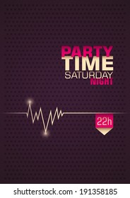 Minimalistic party poster design. Vector illustration.