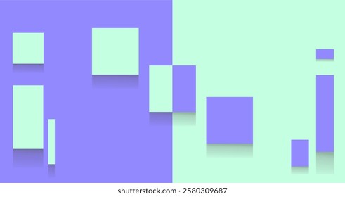 Minimalistic pastel-colored squares arranged in a structured format