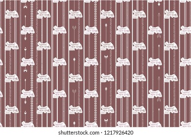 minimalistic pattern of arrows and elements for the new year. Christmas decorations. 