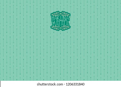 minimalistic pattern of arrows and Hakuna matata sticker
