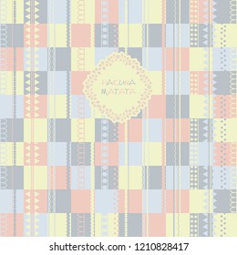 minimalistic pattern of arrows and Hakuna matata sticker