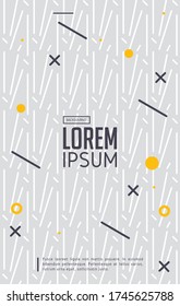 Minimalistic pattern, lineal memphis background
