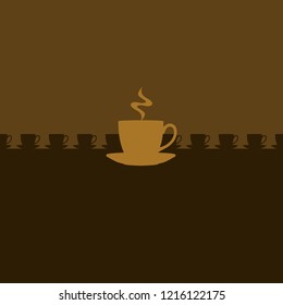 Minimalistic pattern on coffee theme