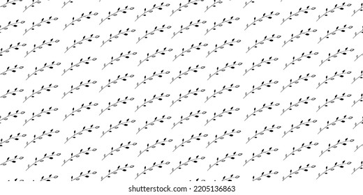 minimalistic pattern seamless twigs. Trendy twig print for designing wedding invitations, baby clothes, wallpaper and more. Black vechki on a white background.