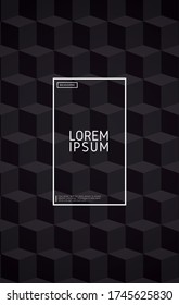 Minimalistic pattern, simple black banner background