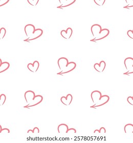 Minimalistic pattern with small hearts for Valentine's Day