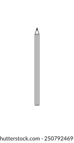A minimalistic pencil drawing with clean lines and sharp edges. Represents art, sketching, creative design, illustration, educational tools, and simplicity in a modern vector style.