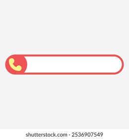 Ein minimalistisches Telefonanruf-Interface-Design mit einem Anrufsymbol und leerem Textbereich.