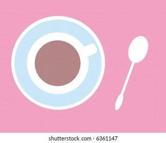 a minimalistic picture with a cup of coffee