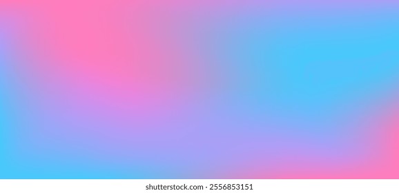 Minimalistic pink and blue y2k gradient backdrop. Modern soft and smooth blurry background. Aesthetic aura cover, print design wallpaper. Vector illustration