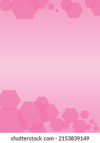 Minimalistic pink mosaic hexagon texture vector background
