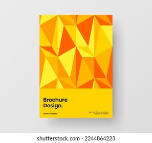 Minimalistic placard design vector concept. Isolated mosaic pattern company cover template.