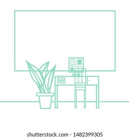 
minimalistic place to work, simple interior