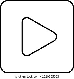 Minimalistic play button, for game design
