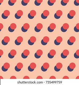 minimalistic polka dot seamless pattern vector illustration