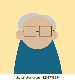 minimalistic portrait of grandfather