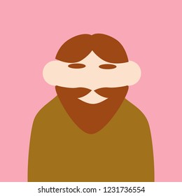 minimalistic portrait of a man