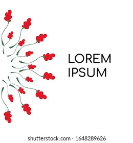 minimalistic postcard on a white background with a space for text. modern pattern of the ornament. Great for invitations, flyers, menus, brochures, postcards, Wallpapers, decorations, or any idea.
