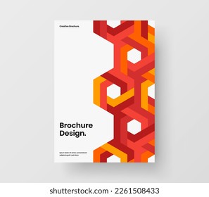 Minimalistic poster A4 design vector concept. Simple geometric pattern company identity template.