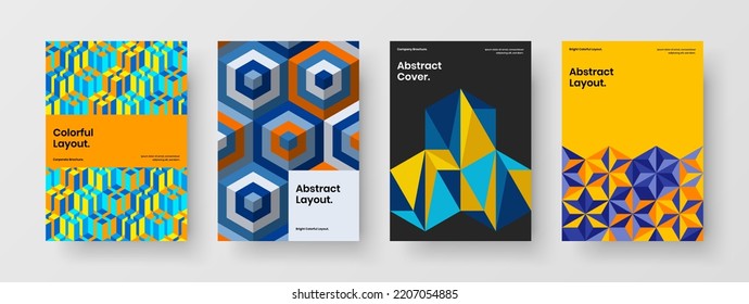 Minimalistic poster vector design illustration composition. Simple geometric pattern leaflet concept collection.