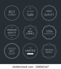 Minimalistic premium quality badge collection