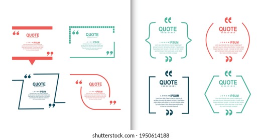 Minimalistic Quote Frame Template Designs Stock Vector (Royalty Free ...