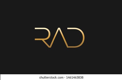 Minimalistic RAD design in gold colors