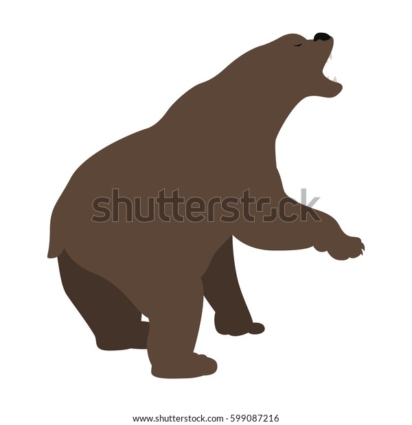 Minimalistic Realistic Illustration Bear Stock Vector (royalty Free 