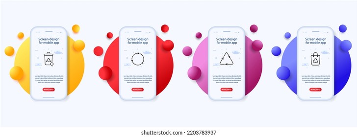 minimalistic recycled set with beautiful bubbles eps 10