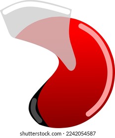 minimalistic red helmet vector illustration