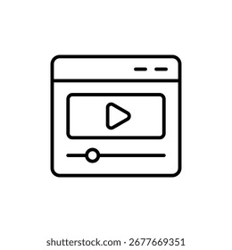 Minimalistic Representation Of A Digital Media Player Interface On Transparent Canvas