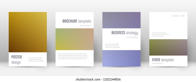Minimalistic resplendent template for Brochure, Annual Report, Magazine, Poster, Corporate Presentation, Portfolio, Flyer. Artistic color transition cover page.