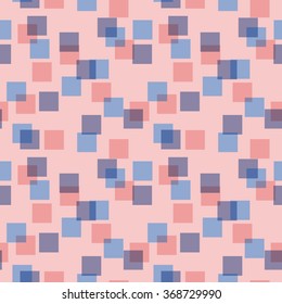 Minimalistic retro pattern - simple colors and shapes. Seamless background