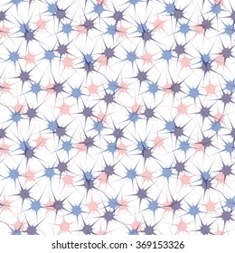 Minimalistic retro pattern - simple colors and shapes. Seamless background