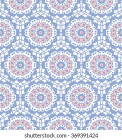 Minimalistic retro pattern - simple colors and shapes. Seamless background