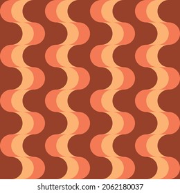 Minimalistic retro wavy background in midcentury style. Abstract geometric mosaic. Texture, ornament for wallpaper, paper, textile, fabric, home decor, packaging.
