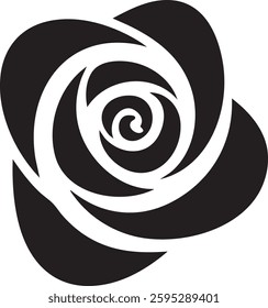 Minimalistic rose flower logo icon sign vector design