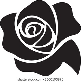 Minimalistic rose flower logo icon sign vector design