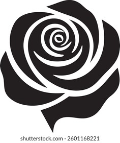 Minimalistic rose flower logo icon sign vector design
