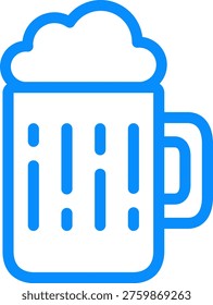 Minimalistic Rounded Stroke Beer Glass Icon