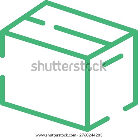 Minimalistic Rounded Stroke Cardboard Box Icon
