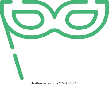 Minimalistic Rounded Stroke Eyes Mask Icon