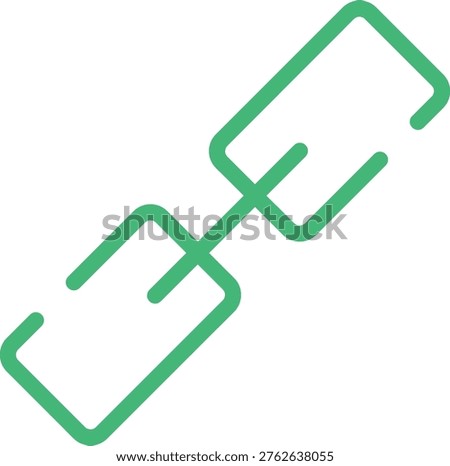 Minimalistic Rounded Stroke Hyperlink Icon