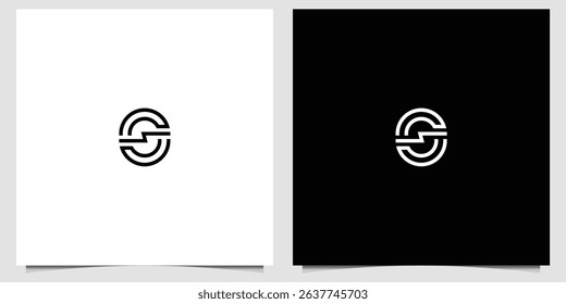 Minimalistic S Letter Logo Design in Black and White Elegant Corporate Symbol