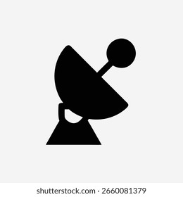 minimalistic satellite dish icon vector template
