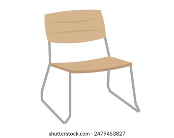 Minimalistic school chair in 3D form