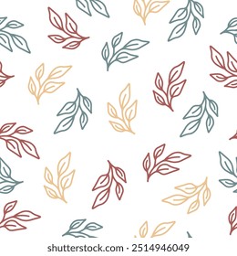 minimalistic seamless foliage pattern - decorate scrapbook, planner, stationery