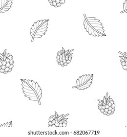 Minimalistic seamless fruits pattern.